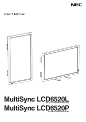 NEC LCD6520L-BK-TVX LCD6520 user manual