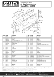 Sealey SA342 Parts Diagram