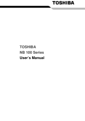 Toshiba NB100 Users Manual Canada; English