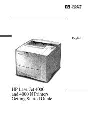 HP 4000tn HP LaserJet 4000 and 4000 N Printers - Getting Started Guide