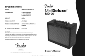 Fender Mini Tone Master Owner Manual