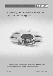 Miele KMR 1124 LP Operating instructions/Installation instructions