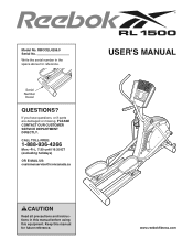 Reebok Rl 1500 Elliptical User Manual