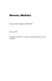 Compaq nc4400 Memory Modules - Windows Vista
