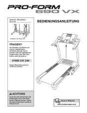 ProForm 690 Vx Treadmill German Manual