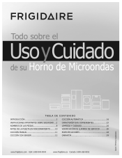 Frigidaire FGMV185KW Complete Owner's Guide (Español)