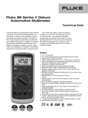 Fluke 88V Fluke 88V Automotive Multimeter Datasheet