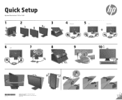 HP EliteDisplay S231d Quick Setup Poster
