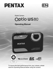 Pentax Optio WS80 White and Purple Optio WS80 Black and Orange Optio WS80