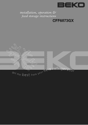 Beko CFF6873G User Manual