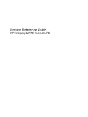 Compaq dx2390 Service Reference Guide: HP Compaq dx2390 Business PC