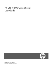 HP R12000/3 HP UPS R1500 G2 User Guide