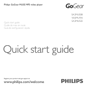 Philips SA2MUS16S Quick start guide