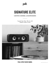 Polk Audio Signature Elite Silver 5.1 System User Guide