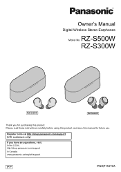 Panasonic RZ-S500W Operating Instructions