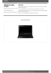 Toshiba PLL3EA Detailed Specs for Netbook NB300 PLL3EA-011007 AU/NZ; English