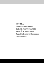 Toshiba M800 PPM81A-02201J Users Manual Canada; English