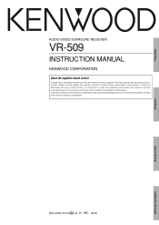 Kenwood VR-509 User Manual
