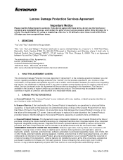 Lenovo ThinkPad Edge E540 (English) ADP Services Agreement - US Purchased After December 1, 2012