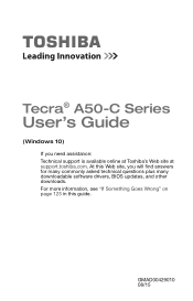 Toshiba Z50-C1550 Tecra A50-C/Z50-C Series Windows 10 Users Guide