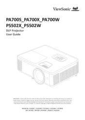 ViewSonic PS502X User Guide English