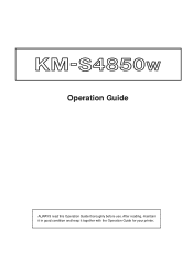 Kyocera KM-S4850W KM-S4850W Operation Guide Rev-2C