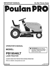 Poulan PB19546LT User Manual