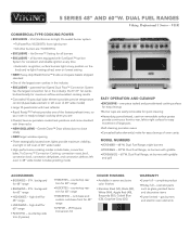 Viking VDR548 Two-Page Specifications Sheet