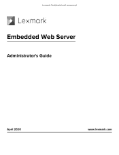 Lexmark CX421 Embedded Web Server Administrator s Guide