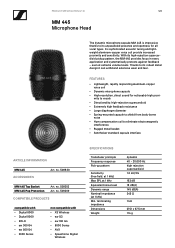 Sennheiser MM 445 Product specification - MM 445