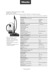 Miele Complete C3 Cat & Dog PowerLine - SGEE0 Product sheet