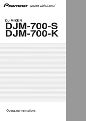 Pioneer DJM700K Operating Instructions