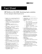 HP D7171A HP Netserver LXr 8000 Fact Sheet
