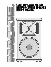 Mackie S500 Owner's Manual