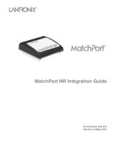 Lantronix MatchPort NR MatchPort NR - Integration Guide