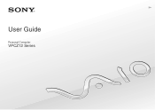 Sony VPCZ12DGX Users Guide