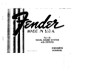 Fender PA 135 Owners Manual