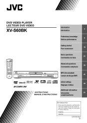 JVC XV-S60BK Instructions