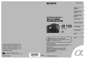 Sony DSLRA100H User Guide