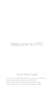 HTC touchpro2 Quick Start Guide