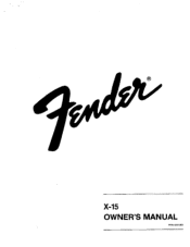 Fender X-15 Owner Manual