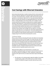 Lantronix EOCPx Series Cost Savings with Ethernet Extenders
