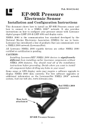 Lowrance EP-90R Pressure Sensor Installation and Configuration Manual