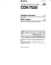 Sony CDX-7520 Primary User Manual