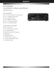 Sony STR-DE885 Key Features