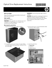 HP 460-p000 Optical Drive Replacement Instructions