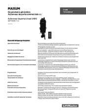 LiftMaster JHDC JHDC Data Sheet - French