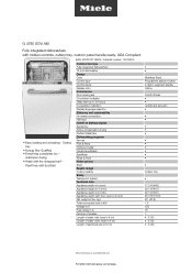 Miele G 4780 SCVi AM Product sheet