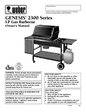 Weber Genesis 2300 LP Owner Manual