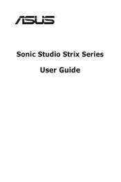 Asus XONAR U5 SI Sonic Studio User Guide